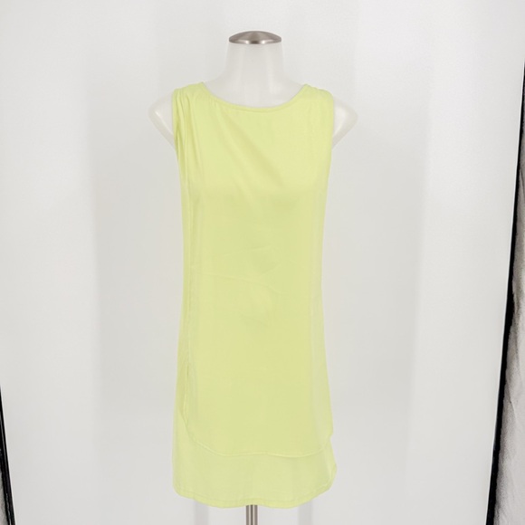 Mango Yellow Sheath Dress Sleeveless Bateau Neckline - Picture 1 of 4